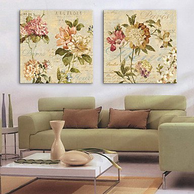Stretched Canvas Art Floral Days Set of 2