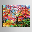 E-HOME Stretched Canvas Art Color Tree Decoration Painting  One Pcs