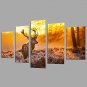 Lager HD Print Deer Animal Oil Painting On Canvas Wall Art For Living Room Home Decor (No Frame)