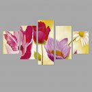 HD Print Flower Painting 5 Piece/set Wall Art 5pcs/set Home Decor (No Frame)