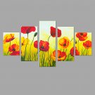 HD Print Beautiful Flower Painting Wall Art 5pcs/set Home Office Decor (No Frame)