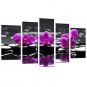 Canvas Set Landscape Floral/Botanical Classic European Style,Five Panels Canvas Any Shape Print Wa