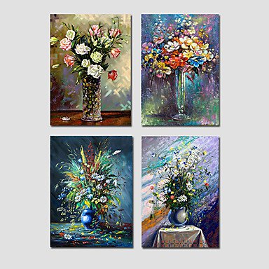 Canvas Print Four Panels Canvas Vertical Panoramic Print Wall Decor For Home Decoration