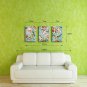 Stretched Canvas Print Vintage Animal Birds and Floral Set of 3 1301-0231