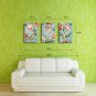 Stretched Canvas Print Vintage Animal Birds and Floral Set of 3 1301-0231