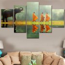 Art Print Religious,Five Panels Horizontal Print Wall Decor For Home Decoration