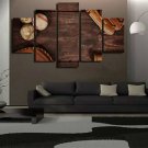 Art Print Retro,Five Panels Horizontal Print Wall Decor For Home Decoration