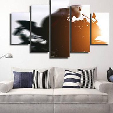 Art Print Modern,Five Panels Horizontal Print Wall Decor For Home Decoration