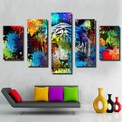 Art Print Modern,Five Panels Horizontal Print Wall Decor For Home Decoration