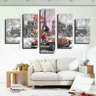Art Print Retro,Five Panels Horizontal Print Wall Decor For Home Decoration