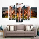 Art Print Modern,Five Panels Horizontal Print Wall Decor For Home Decoration