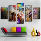 Art Print Modern/Comtemporary,Five Panels Horizontal Print Wall Decor For Home Decoration