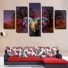 Art Print Modern/Comtemporary,Five Panels Horizontal Print Wall Decor For Home Decoration