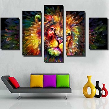 Art Print Modern/Comtemporary,Five Panels Horizontal Print Wall Decor For Home Decoration