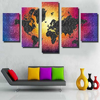 Art Print Modern/Comtemporary,Five Panels Horizontal Print Wall Decor For Home Decoration
