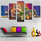 Art Print Asian,Five Panels Horizontal Print Wall Decor For Home Decoration