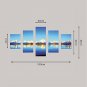 Canvas Print Abstract,Five Panels Canvas Horizontal Print Wall Decor For Home Decoration