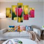 Canvas Print Abstract,Five Panels Canvas Horizontal Print Wall Decor For Home Decoration