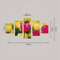 Canvas Print Abstract,Five Panels Canvas Horizontal Print Wall Decor For Home Decoration