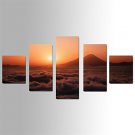 U2artLandscape Canvas Print Five Panels Ready to Hang , Vertical For Living Room(No Frame)