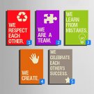 E-HOME Stretched Canvas Art Alphabet Series Decoration Painting  One Pcs