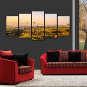 5 Panels Balloons Race Above the Mountain Landscape Canvas Print Wall Art for Home and Office Deco