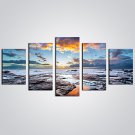 Unframed Sunrise Picture Print  Modern Wall Art  Seascape Painting  for  Home Decoration (Total si