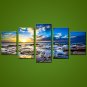 Unframed Blue Sunrise Canvas Print Art Seascape Painting  for  Wall Decoration (Total size 100cm L