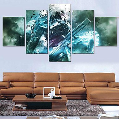 Art Print Abstract Modern,Five Panels Horizontal Print Wall Decor For Home Decoration