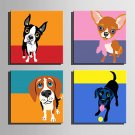 E-HOME Stretched Canvas Art Lovely Dog Series Decoration Painting MINI SIZE One Pcs