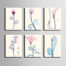 E-HOME Stretched Canvas Art Transparent Color Flowers Series Decoration Painting MINI SIZE One Pcs