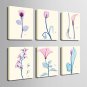E-HOME Stretched Canvas Art Transparent Color Flowers Series Decoration Painting MINI SIZE One Pcs