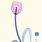 E-HOME Stretched Canvas Art Transparent Color Flowers Series Decoration Painting MINI SIZE One Pcs