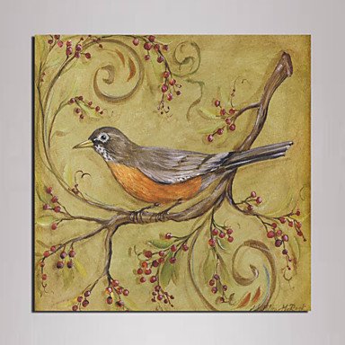 Mini Size Canvas Print One Panel Framed art bird painting