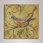 Mini Size Canvas Print One Panel Framed art bird painting