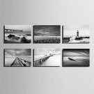 E-HOME Stretched Canvas Art Grey Water View Series Decoration Painting MINI SIZE One Pcs