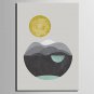 E-HOME Stretched Canvas Art Abstract Landscape Series Decoration Painting MINI SIZE One Pcs