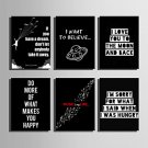 E-HOME Stretched Canvas Art English Letter Series Decoration Painting MINI SIZE One Pcs