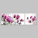 Prints Poster Purple Pink Blue Flower Art  Home Decorative  Pictures Print On Canvas  3pcs/set (Wi
