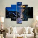 Art Print Landscape Modern Five Panels Horizontal Print Wall Decor For Home Decoration
