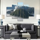 Art Print Landscape Modern Five Panels Horizontal Print Wall Decor For Home Decoration
