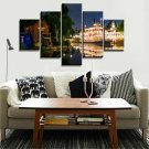 Art Print Landscape Modern Five Panels Horizontal Print Wall Decor For Home Decoration