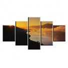 Art Print Landscape Pastoral Five Panels Horizontal Print Wall Decor For Home Decoration