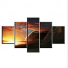 Art Print Landscape Modern,Five Panels Horizontal Print Wall Decor For Home Decoration