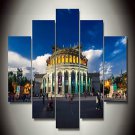 Art Print Landscape Modern Five Panels Horizontal Print Wall Decor For Home Decoration