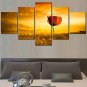 Art Print Floral/Botanical Pastoral Five Panels Horizontal Print Wall Decor For Home Decoration