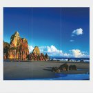 Art Print Landscape Mediterranean,Three Panels Horizontal Print Wall Decor For Home Decoration