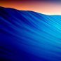 E-HOME Stretched Canvas Art Blue Waves Decoration Painting Set of 3
