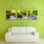 E-HOME Stretched Canvas Art Waterfall in The Forest Decoration Painting Set Of 3