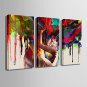 E-HOME Stretched Canvas Art Painted Lovers Decoration Painting Set Of 3